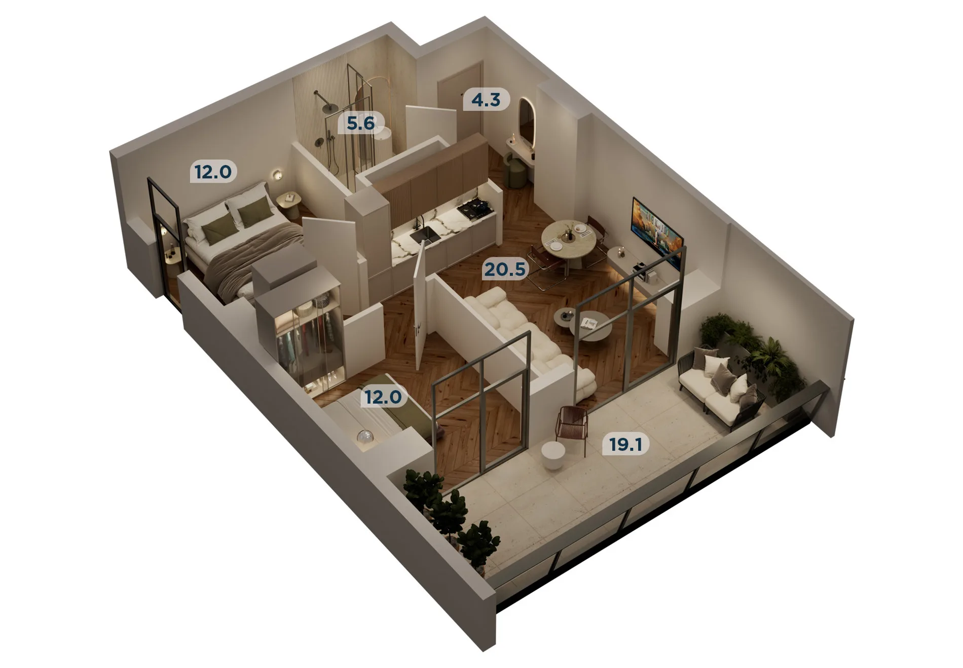 3 room apartment N381