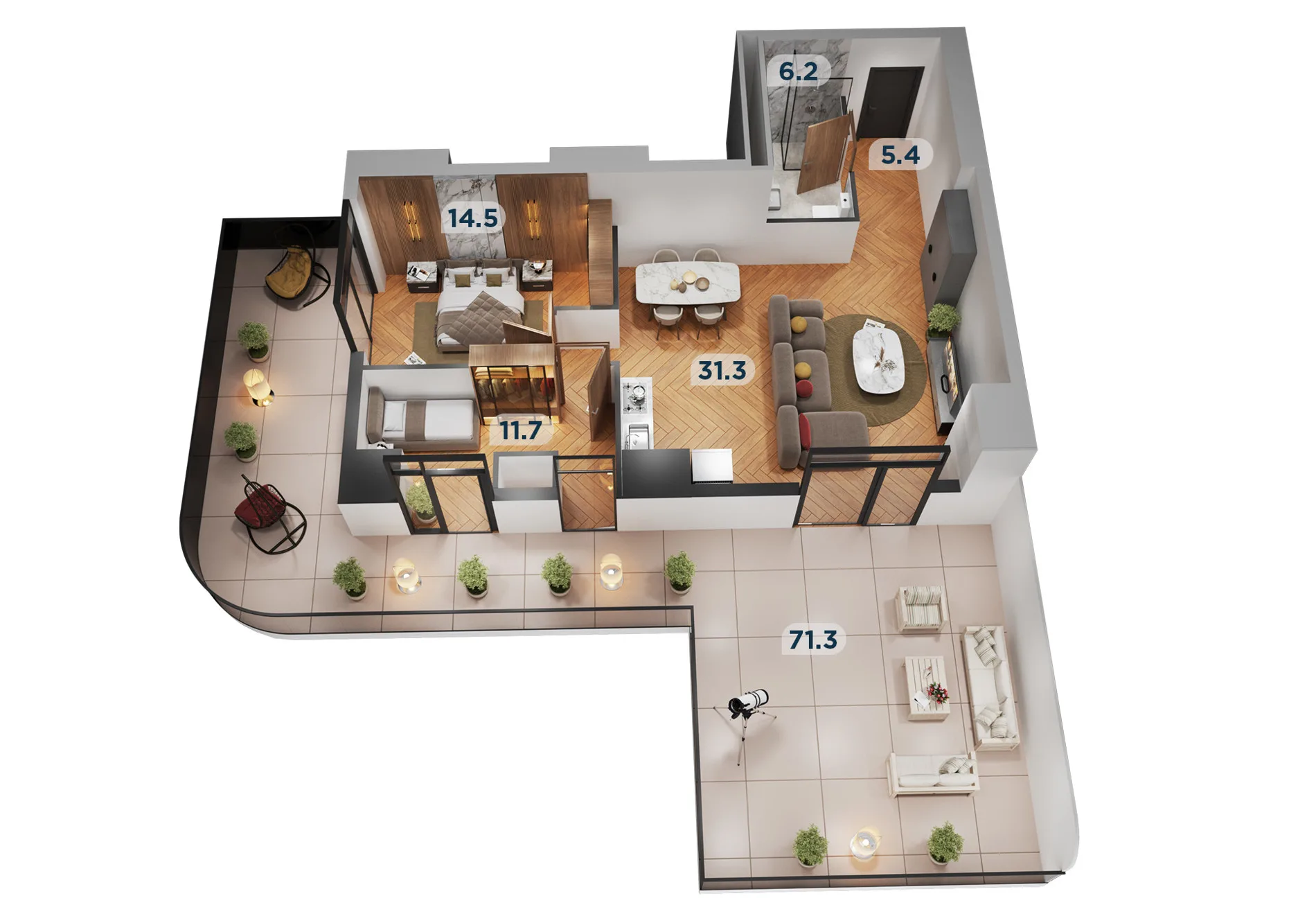 3 room apartment N5