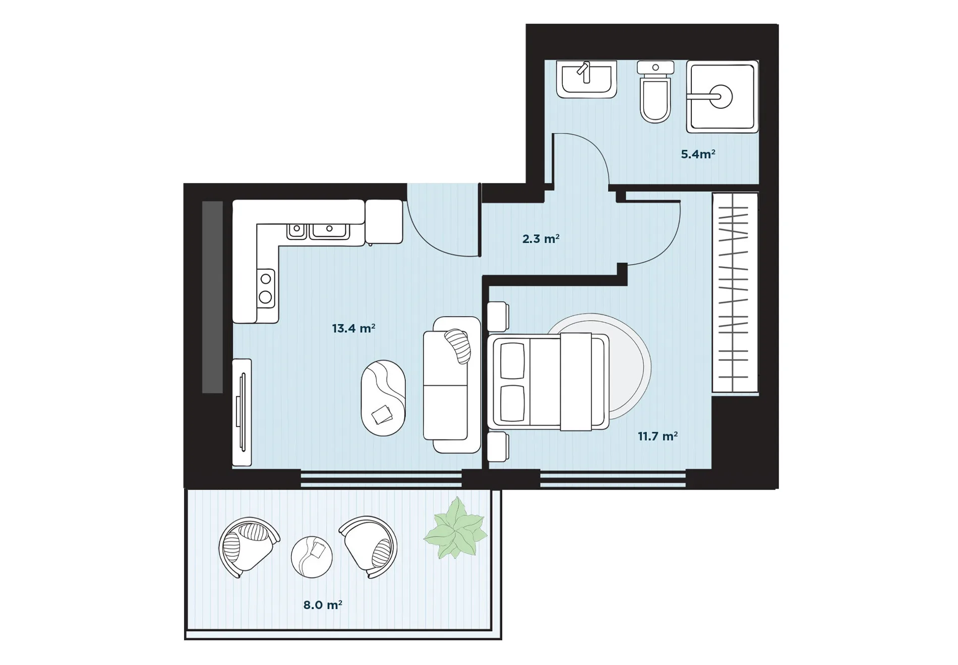 2 room apartment N14