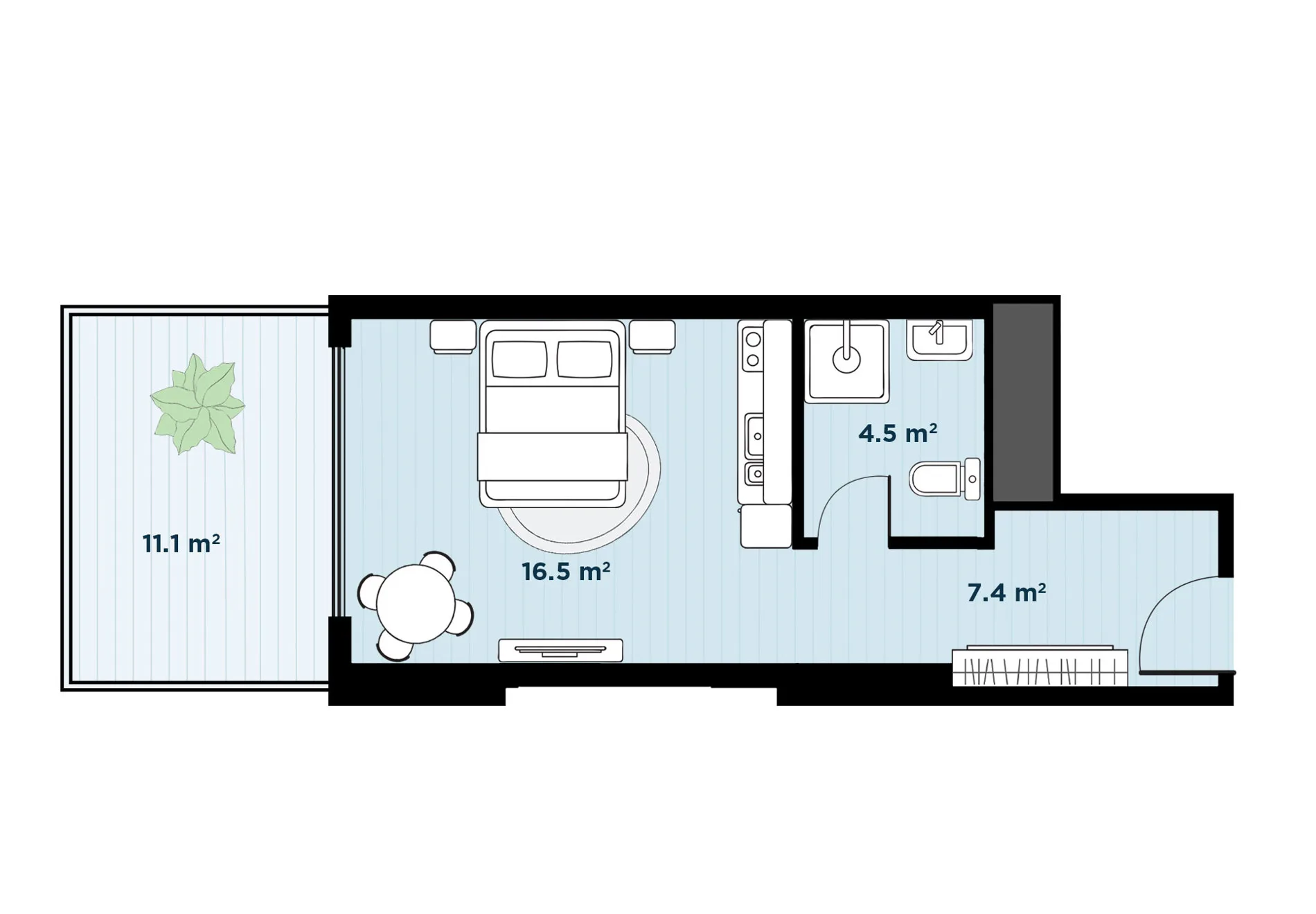 1 room apartment N18