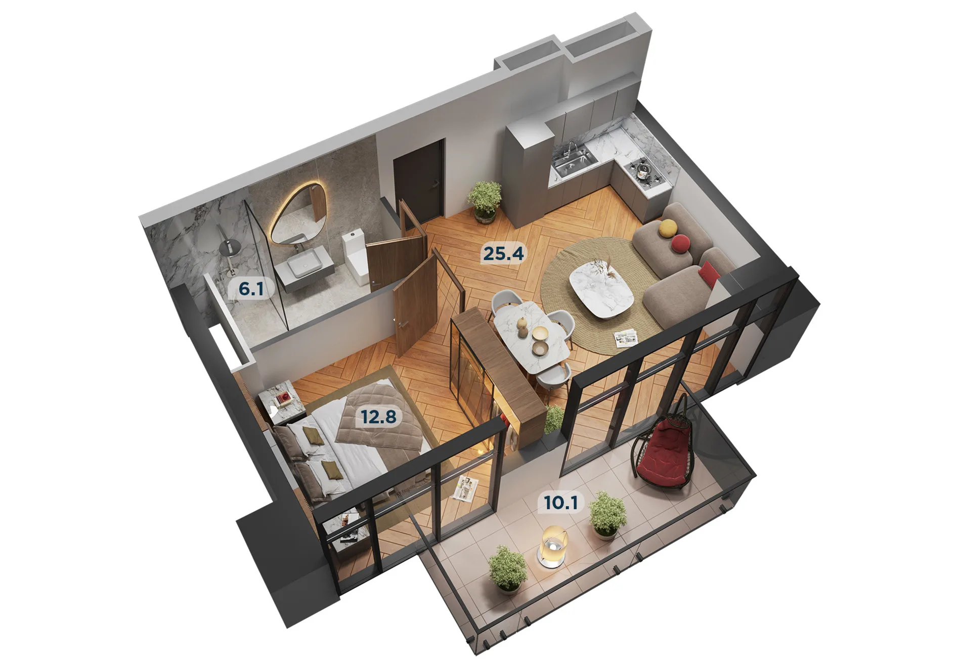 2 room apartment N20