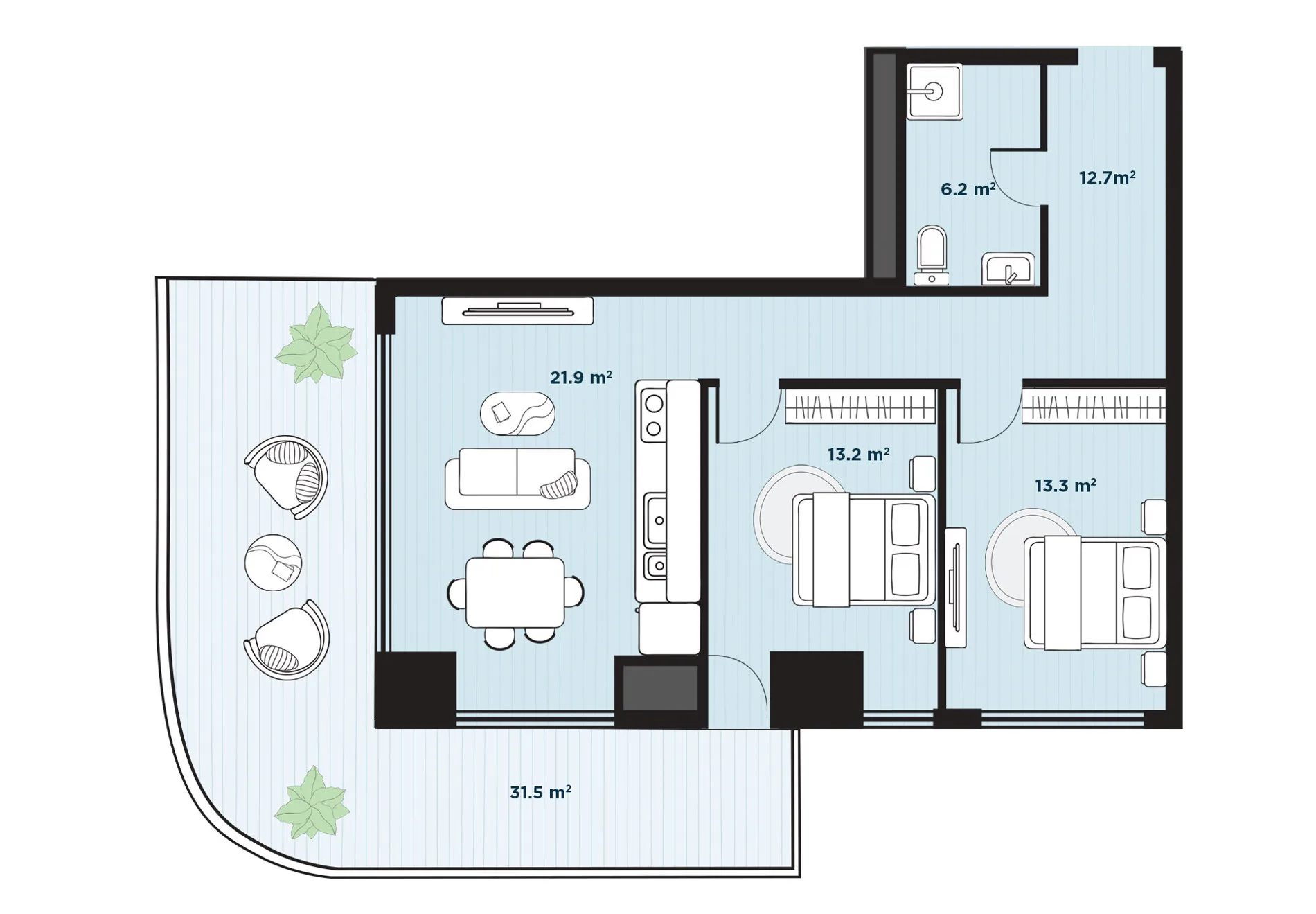 3 room apartment N38