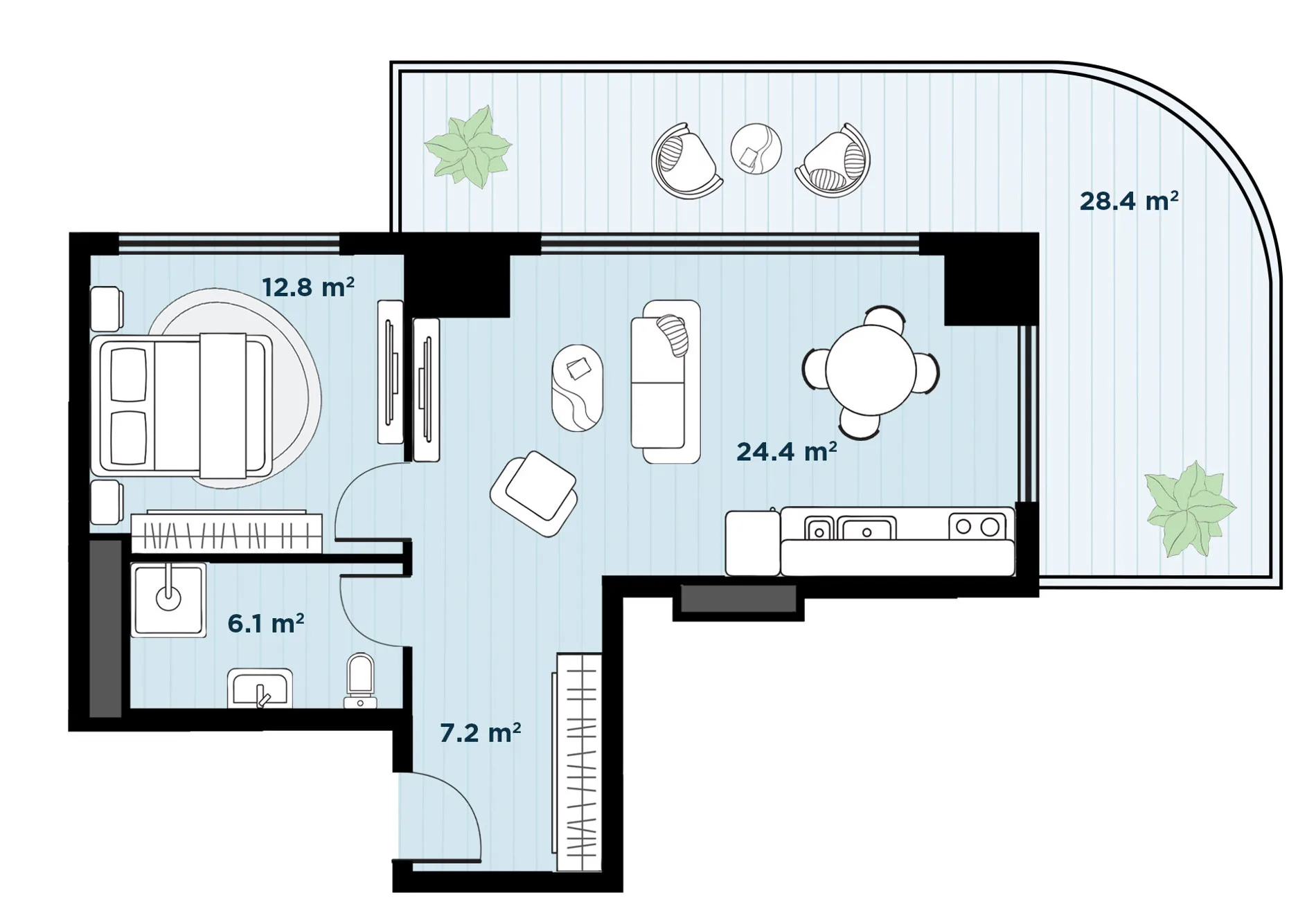 2 room apartment N88