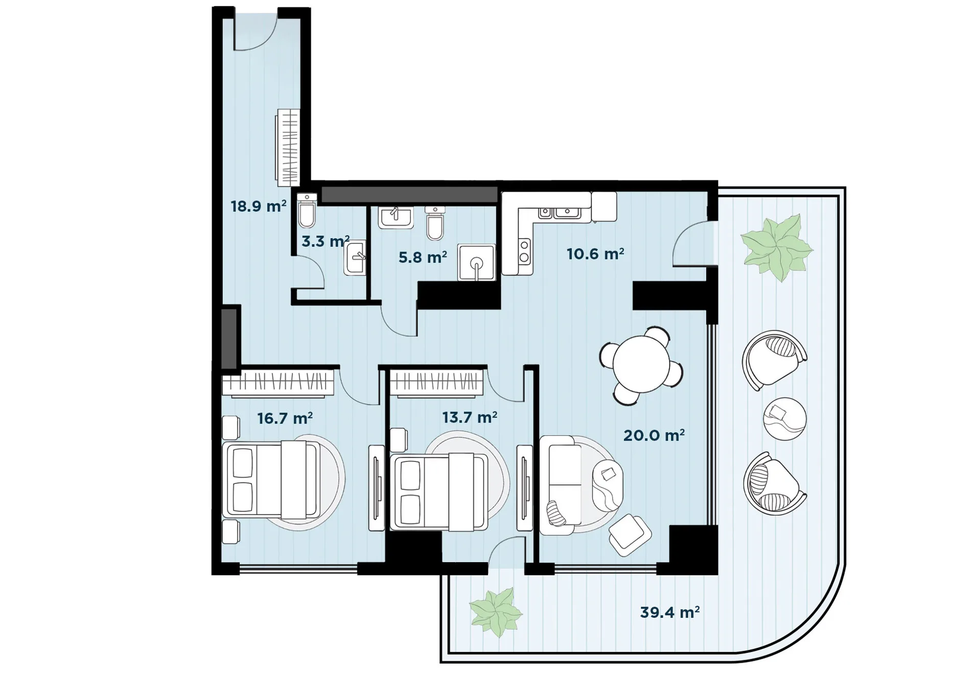 3 room apartment N189
