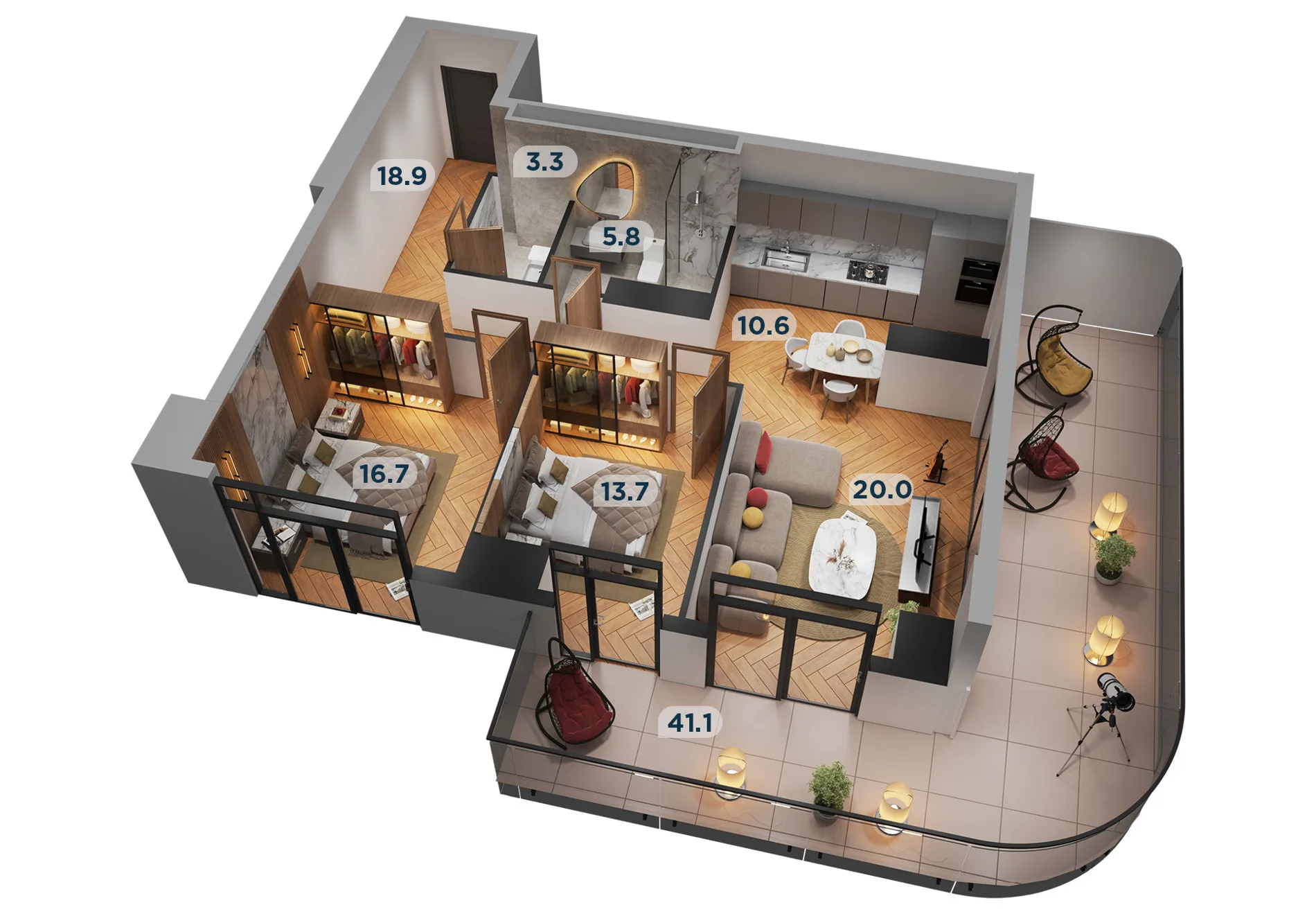 3 room apartment N200
