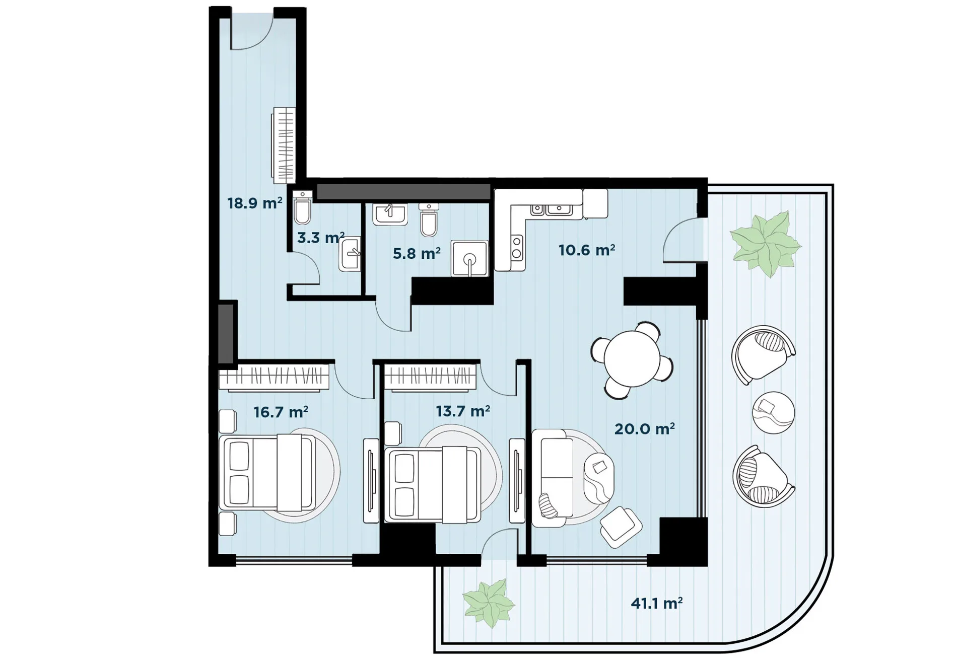 3 room apartment N200