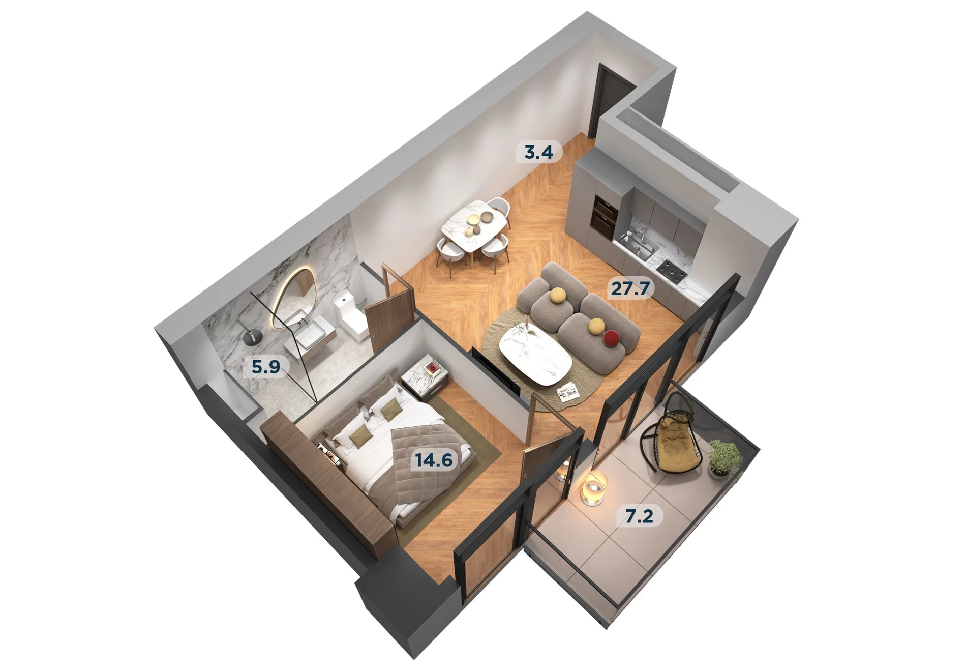 2 room apartment N202