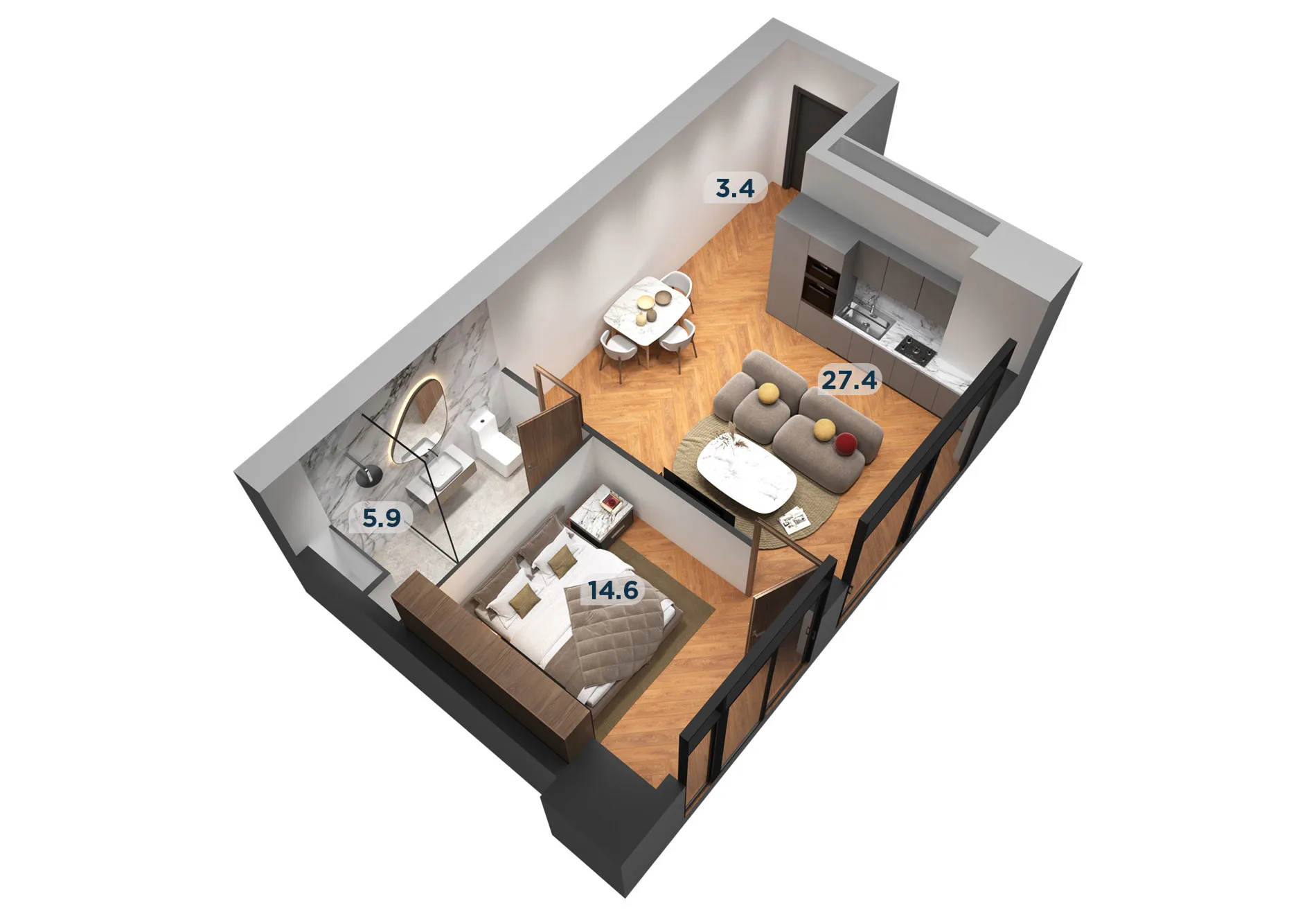 2 room apartment N223