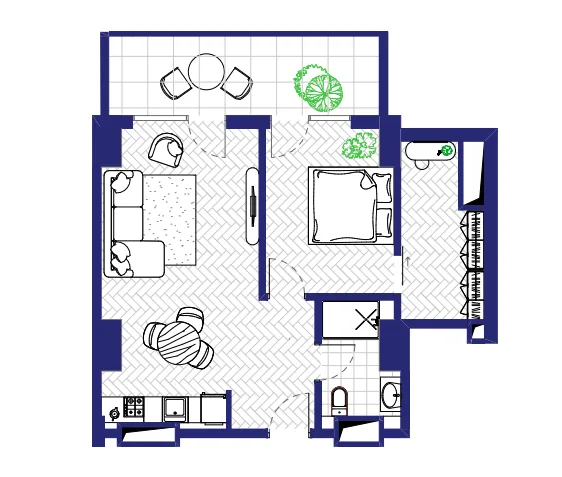 2 room apartment