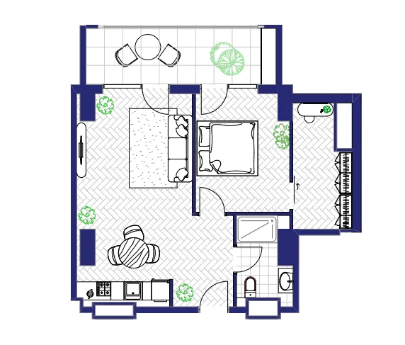 2 room apartment