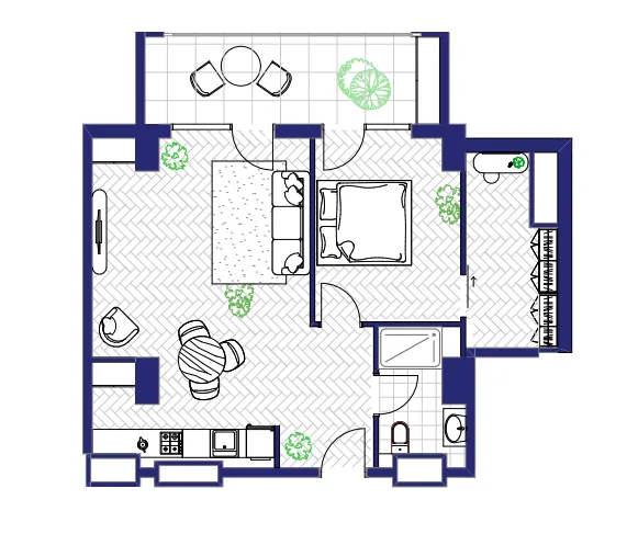 2 room apartment