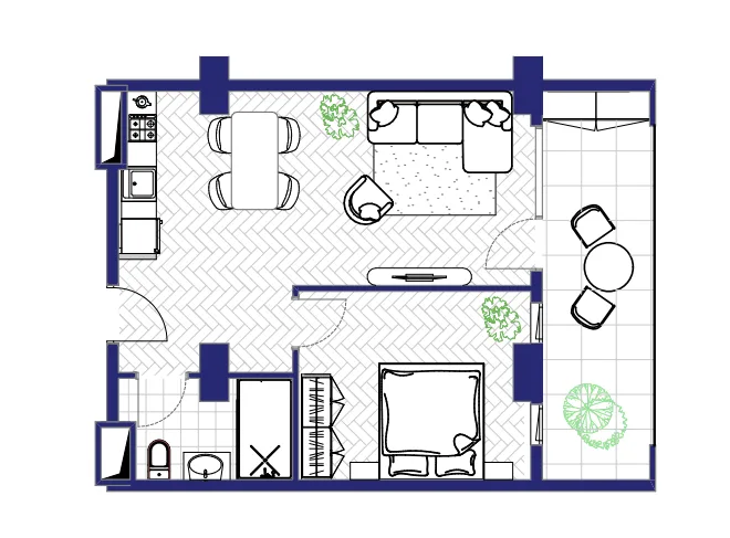 2 room apartment