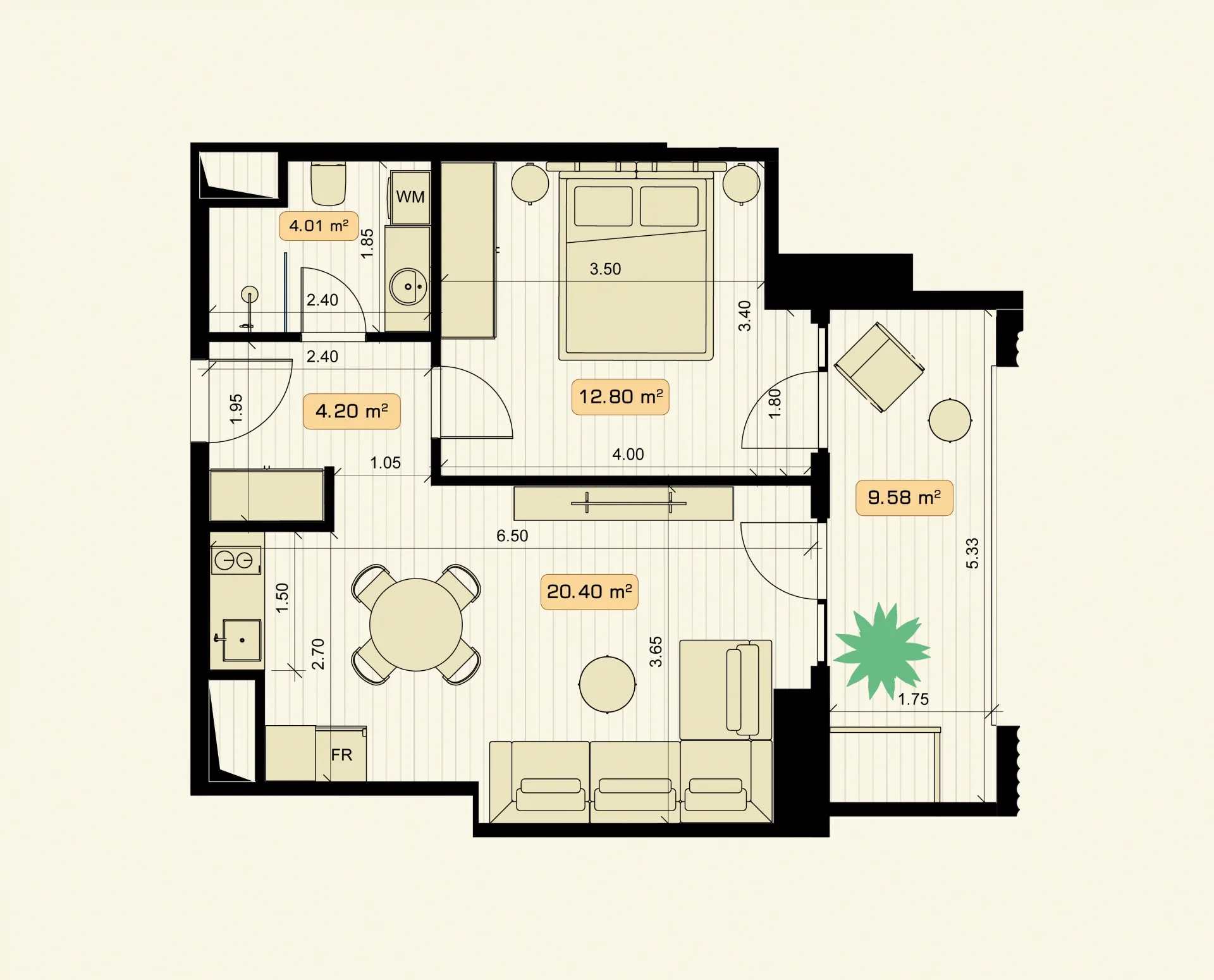 2 room apartment