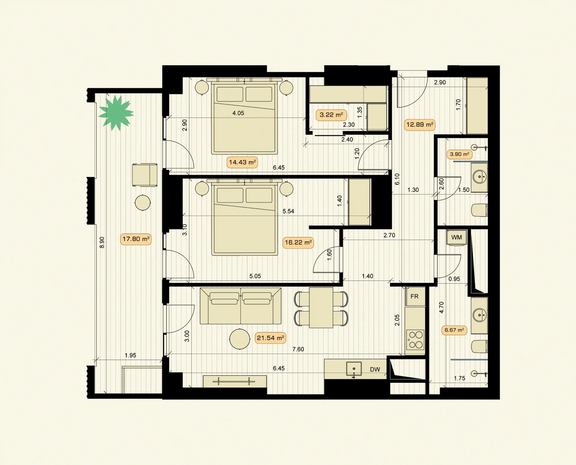 3 room apartment