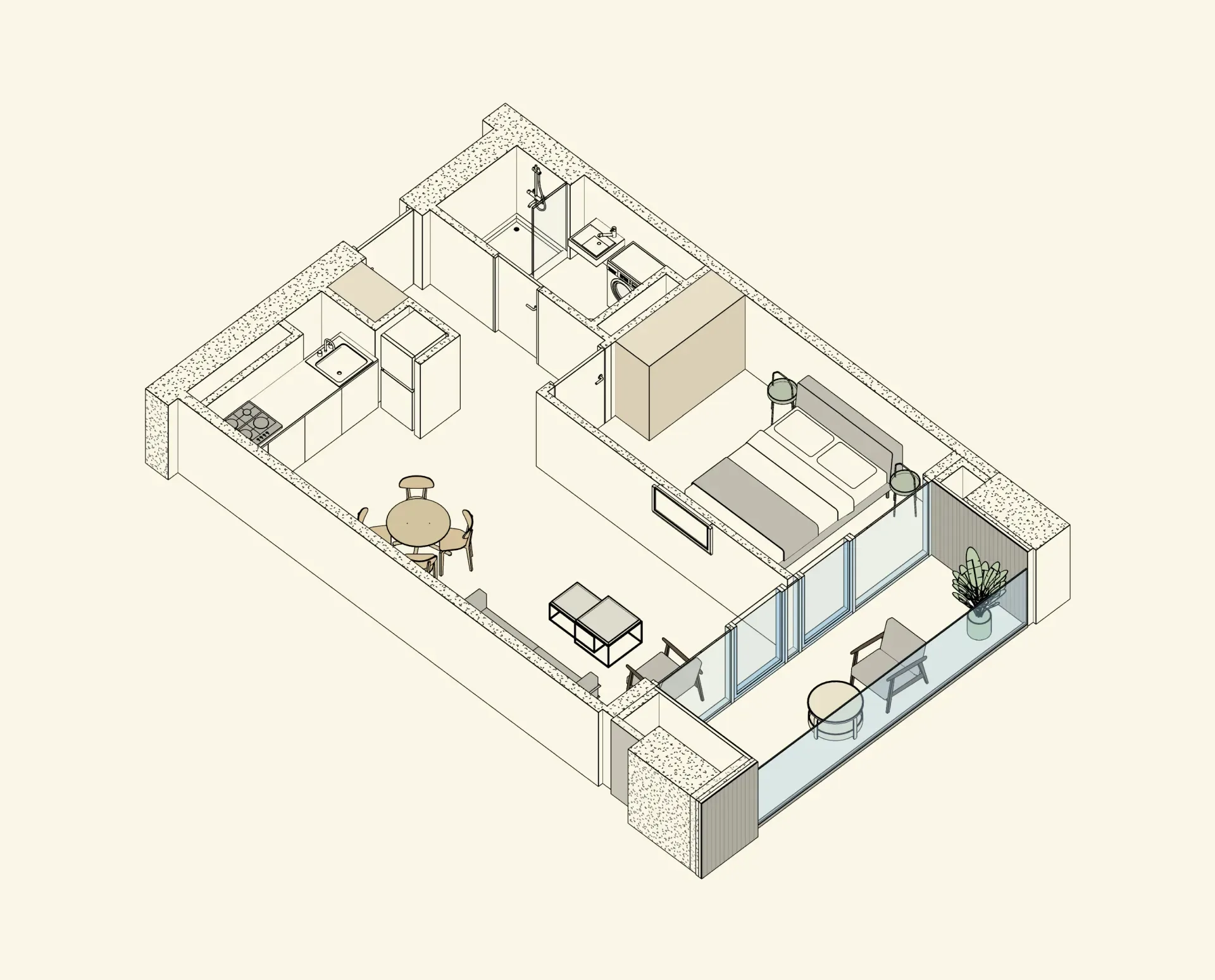 2 room apartment