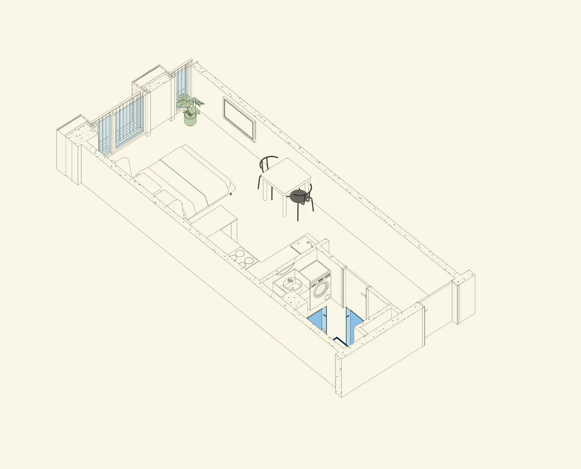 1 room apartment