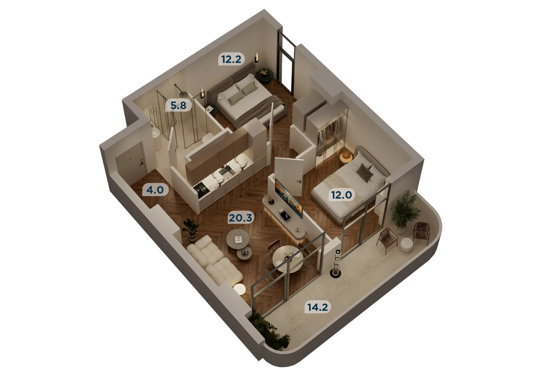 3 room apartment N130