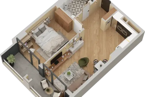 2 ოთახიანი ბინა