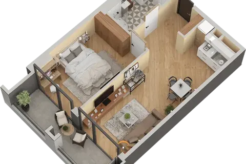 2 ოთახიანი ბინა